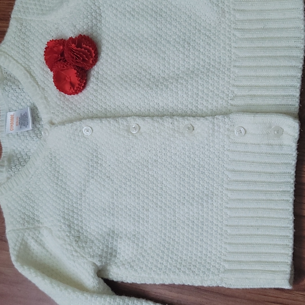 Holiday Sweater Button Down Sweater Acrylic XS 4 - Picture 5 of 6